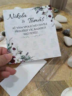 Kartička na darování peněz