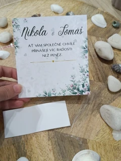 Kartička na darování peněz